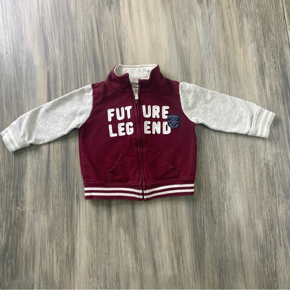 Future Legend Baseball Zip Up with Front Pockets by Carter’s Size 9 months